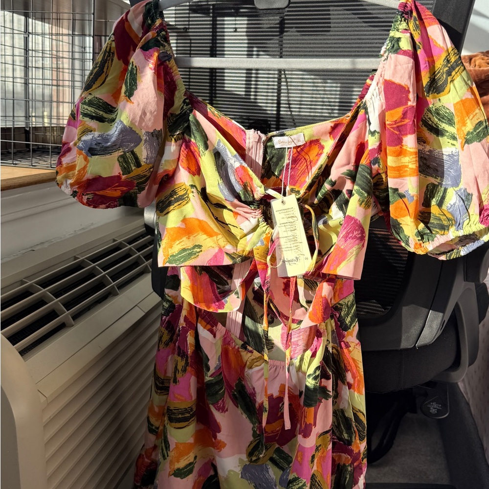 Colorful Abstract Mini Dress - Picture 2 of 3